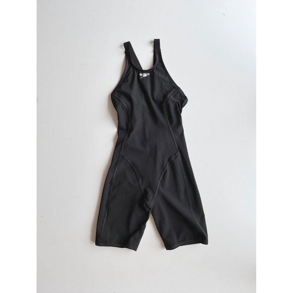 SPEEDO Powerplus Kneeskin Black Performance Racing Swimsuit, Size 12/28 - Picture 3 of 14